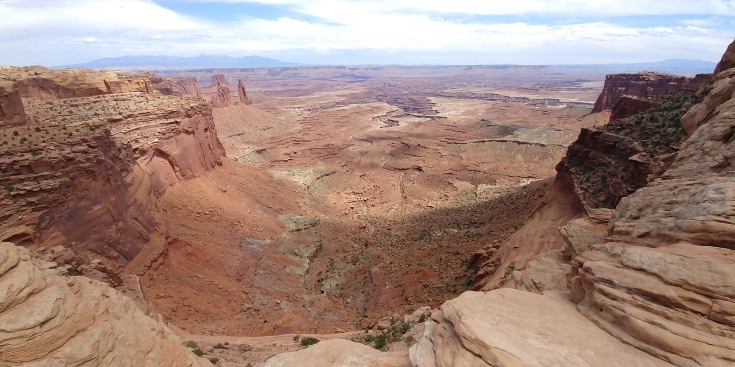 Stick your head through this arch in Canyonlands, and this view awaits.